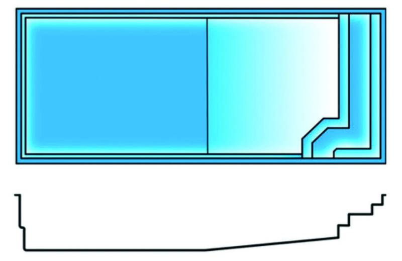 modèle brazilia double fond piscines provence polyester Nimes